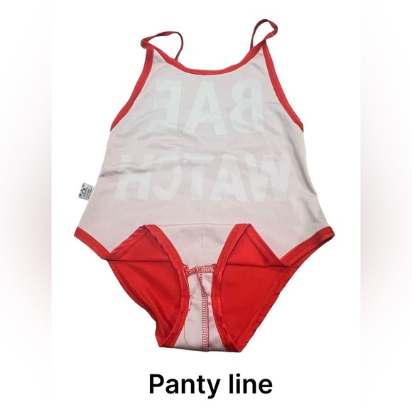 Women Red “Bae Watch” Swimsuit. Size Large. Good Condition. - Picture 8 of 9